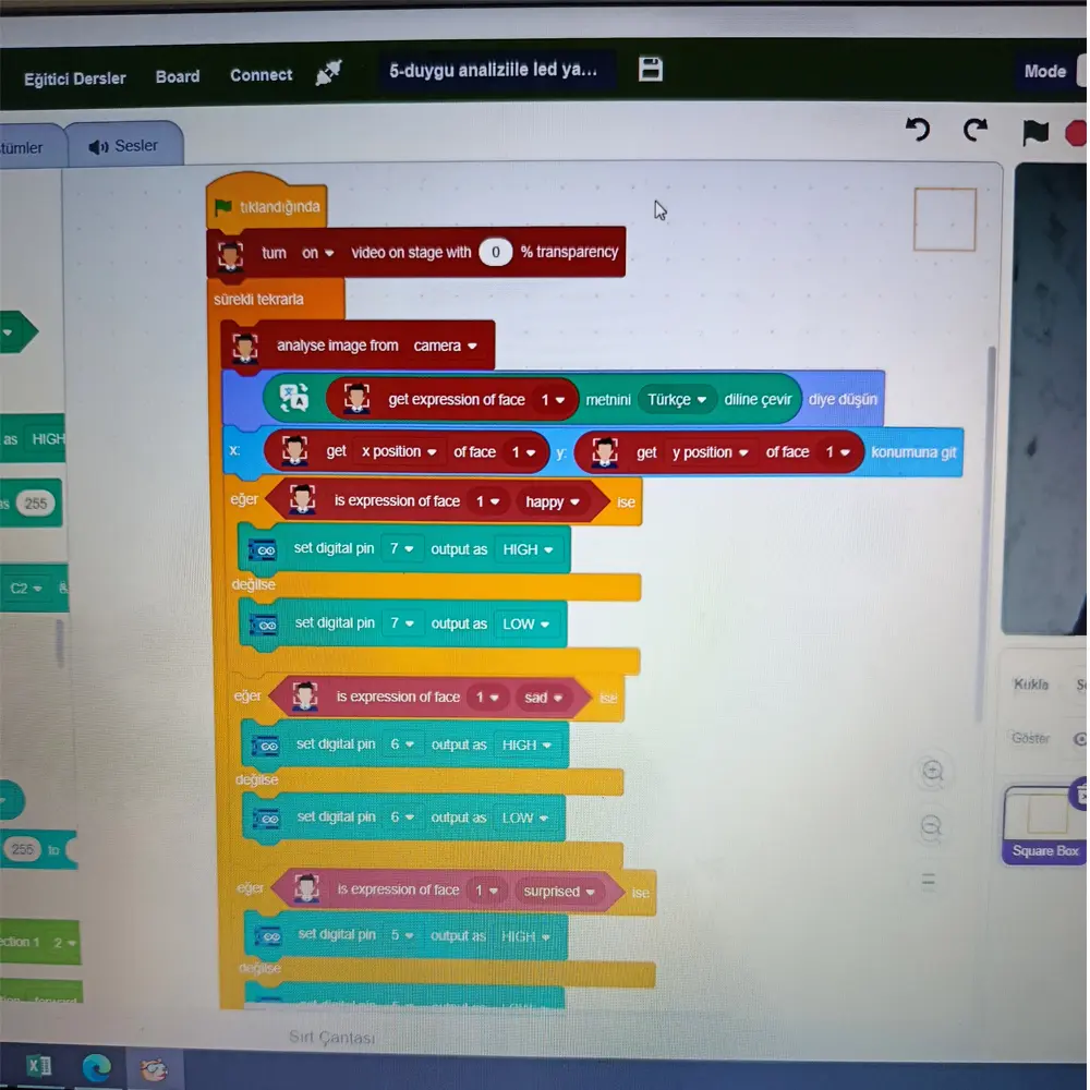 Pictoblox yapay zeka eğitimi